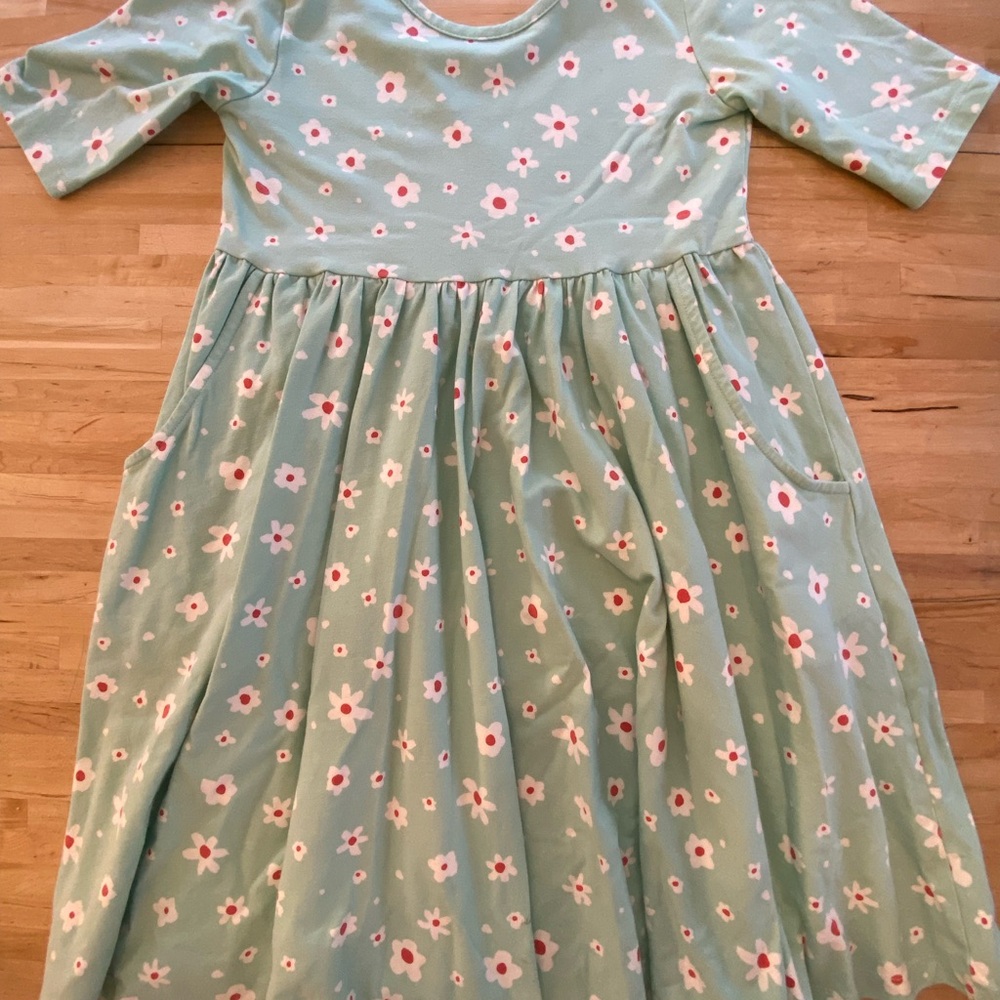 Hanna Andersson Mint Floral Dress